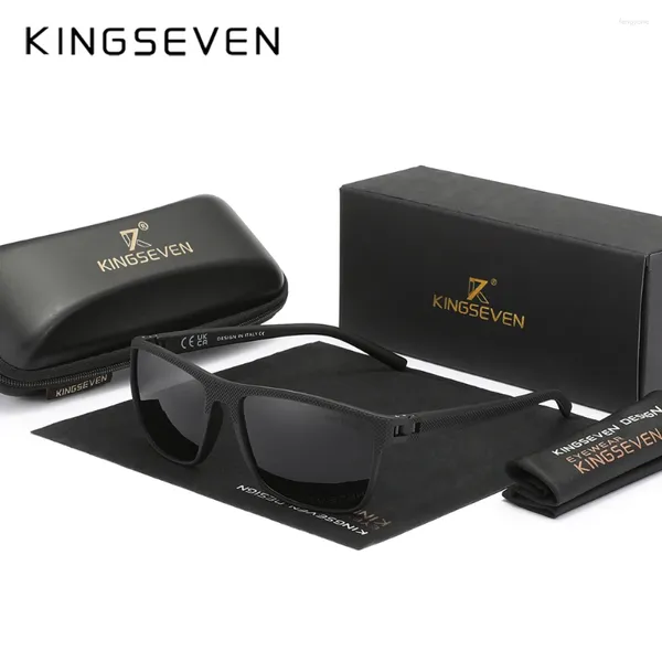 Óculos de sol Kingseven Fashion HD Lente para polarização UV400 TR90 Quadro de granulação de alta qualidade de óculos de proteção ocular diária