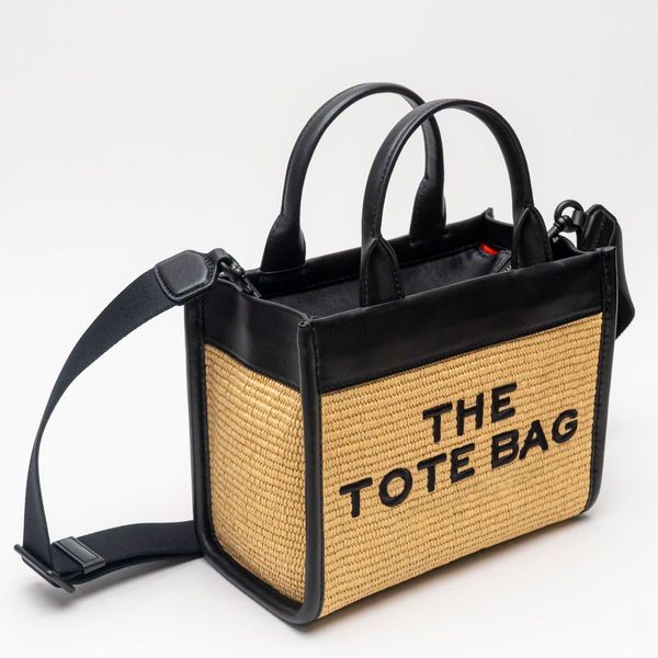 10A Дизайнер Tote Weave Beach Bag Sack Womens Travel Shopper сцепление тиснена