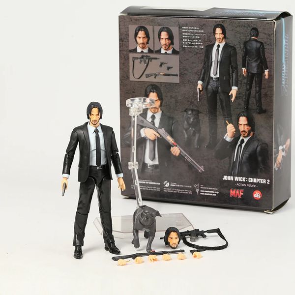 Mafex 085 John Wick Capitolo 2 Keanu Reeves Action Figurine Figurine Collezione Modello Doll Gift 240430