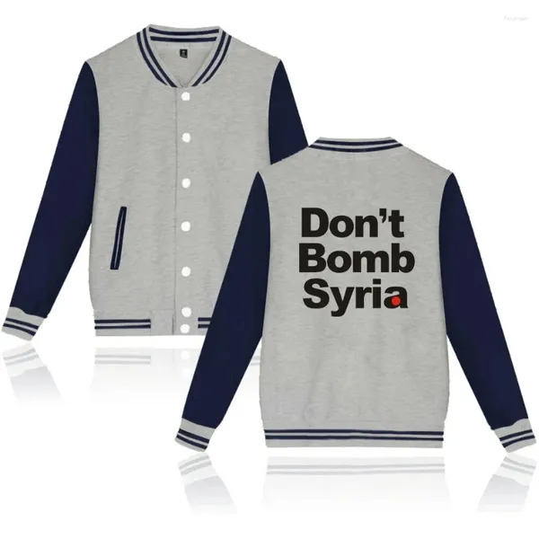 Мужские толстовины новейшие Don Bomb T Syrian Print Fashion Hip Hop Baseball Jacket Мужские женщины повседневные куртки с длинным рукавом