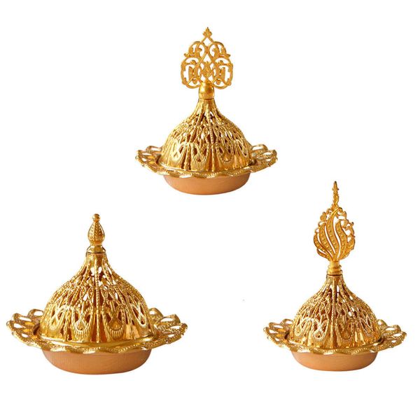 Multi Style Metal Little Golden Pagoda Burner Hurner Simple Home Creative Holder Holder ближневосточный арабский