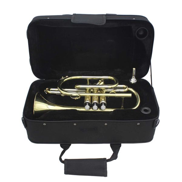Инструменты Lade Professional BB Flat Cornet Brass Instrument Gross Gold Silver с переноскими перчатками чистящие тканевые щетки