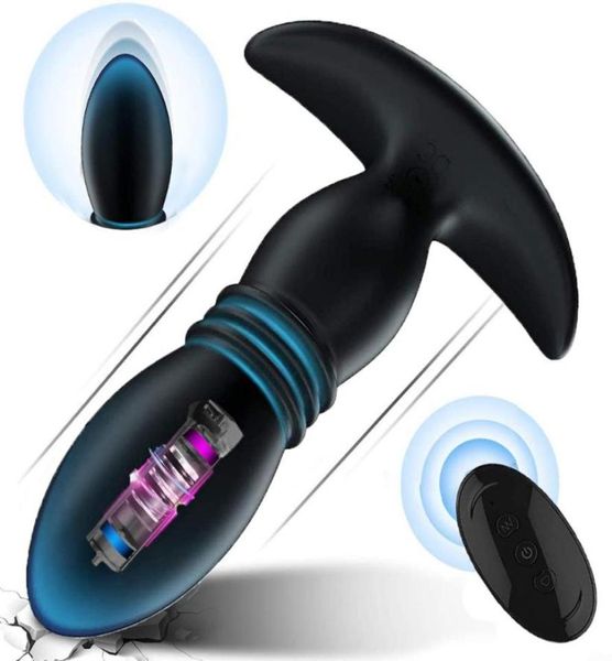 Sexspielzeug für Paare, die Analvibratoren schieben, vibrieren Spielzeugmann mächtig Back Forth Muster Thruster Männliche Prostata Massagers9317229