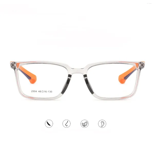 Molduras de óculos de sol O-Q Design da marca Club Square Boy Girl Girls Glasses Colorful Lovely Optical Frame Anti Blue Lentes Custom