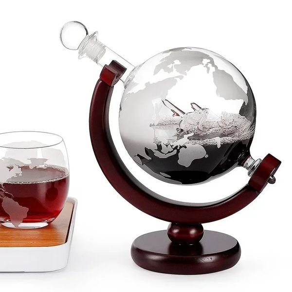 Globe Wine Decanter Glass Crystal Party Alkohol Dispenser Bar Glaswaren Wodka Whisky Blei kostenloses Krug kreatives Geschenk 240429