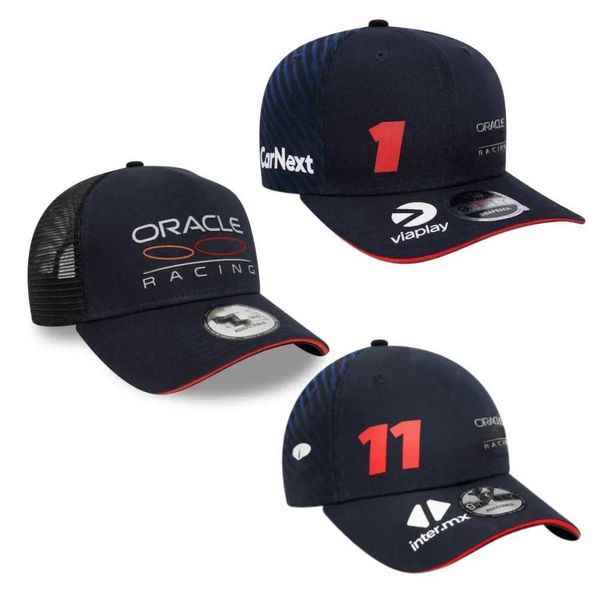 Ball Caps F1 Sergio Perez Cap Oracle Red Racing 2023 F1 Cap Fórmula One Cap Mens e Fan Sun Visor Hat T240429