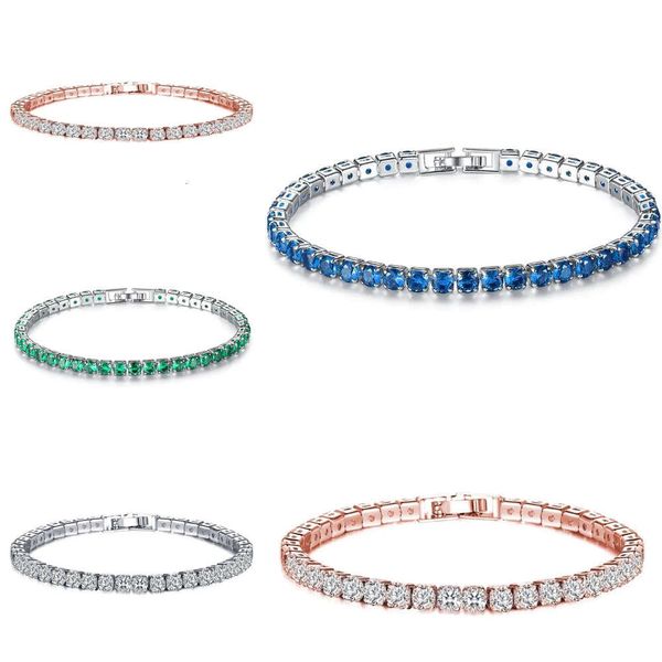 Eine Reihe drei Reihen voller Diamant -Zirkon -Armbänder Kristall aus S Fashion Ladies Armband Geschenke Weihnachten Armreifen