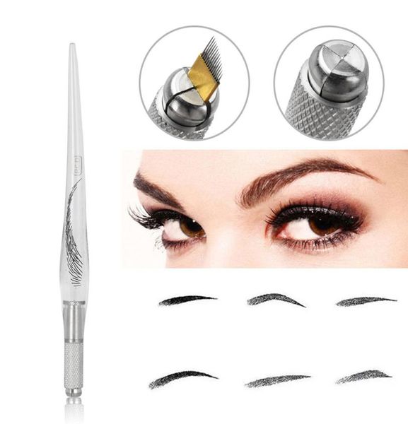 Прозрачная PCD Professional Manual Tattoo Permanent Makeup Endbrow Pen Microblading Emelcodery Pen Clear для полупостоянного EMPBR6334027