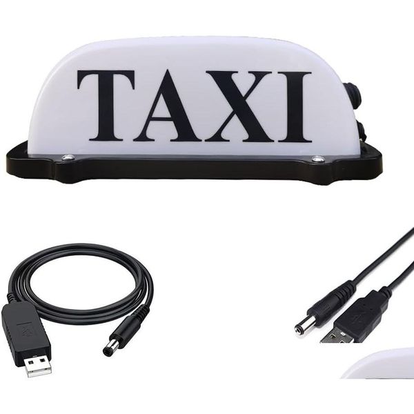Dekorative Leuchten USB -wiederaufladbare Batterie -Taxi Schild Lichtdach mit magnetisch wasserdicht