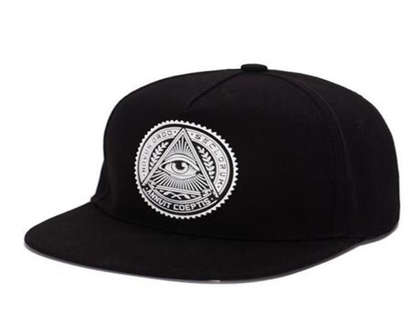 Etichetta round di moda 2018 Triangle Eye Illuminati Snapback Caps Women Regolable Baseball Cap Snapbacks Hip Hop Hats9926706