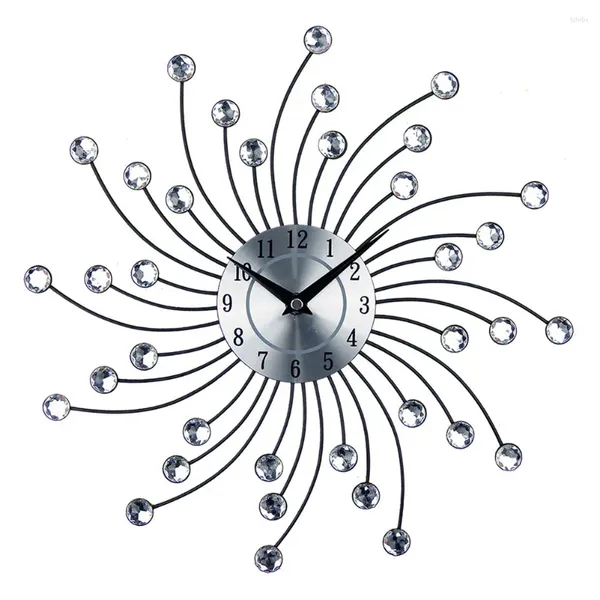 Orologio da parete orologio arte rotante in metallo in metallo Celebrazione Quarzo Ufficio Decorativo Crystal DECORAtive Home Usa Ornamenti per regali di moda