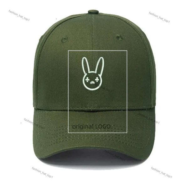 Ballkappen Bad Bunny Stickerei Baseball Cap 100% Baumwoll -Rapper Reggaeton Künstler Dad Hut Unisex lässige Männer Frauen Snapbacks Cap Hip Hop Hut 1207