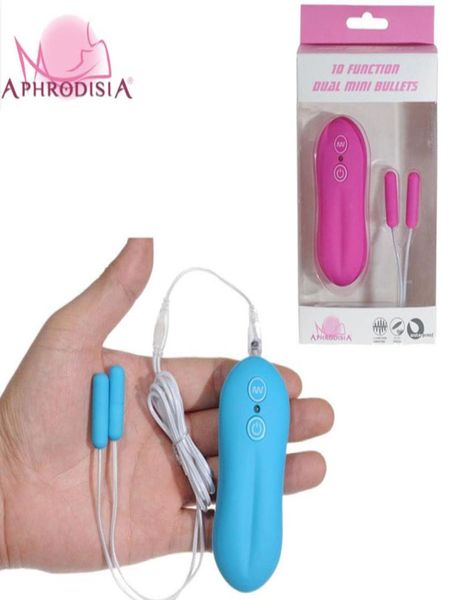 Aphrodisia 10 Speeds Двойное вибрационное яичное вибратор Mini Bullet Vibrator GSPOT стимулирует массажер с мастурбацией для женщин 66555215