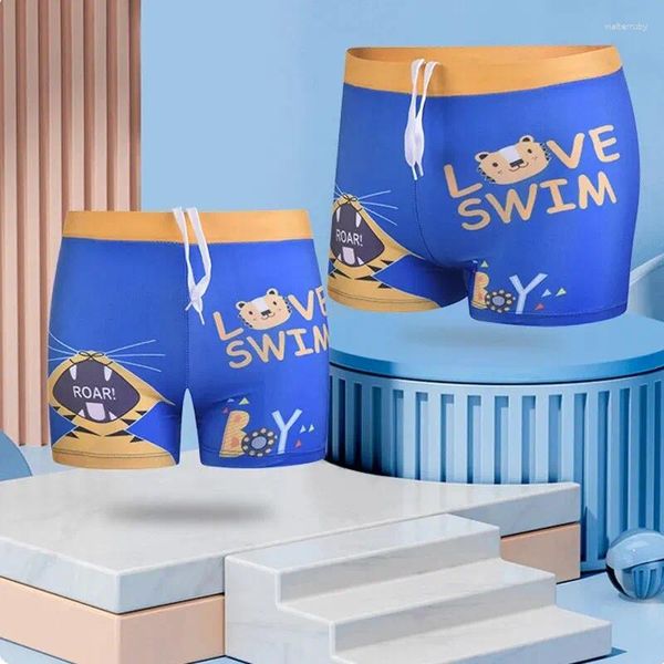 Мужские купальники летние дети плавать шорты для мальчиков модные мультфильм милый плоский рог весна