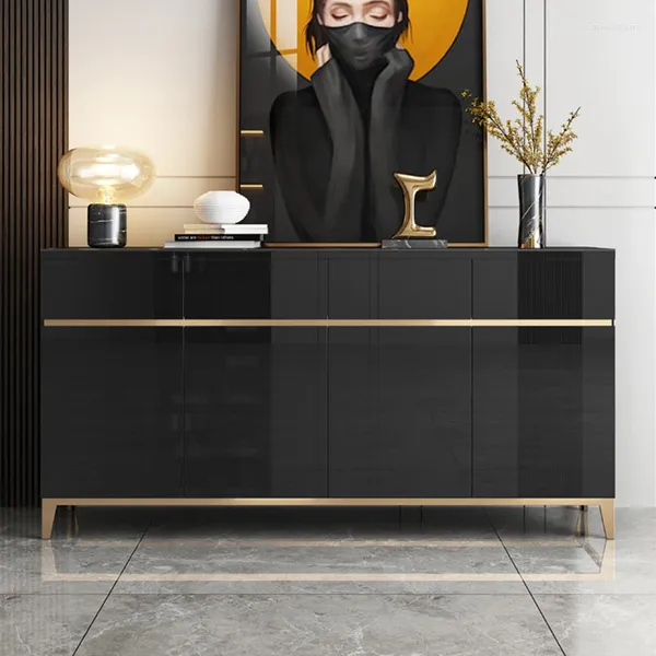 Küche Aufbewahrung Licht Luxus Marmor Schiefer Sideboard moderne einfache Wohnzimmer Pantry Italienisch Minimalist multifunktionales Schließfach