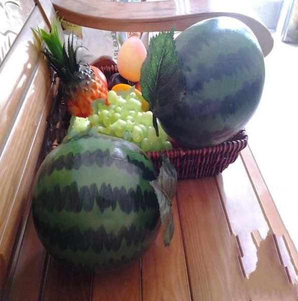 Grande Tamanho Artificial Simulação de melancia de frutas plásticas para decoração de decoração de desktop mobiliários de casa decoração7126440