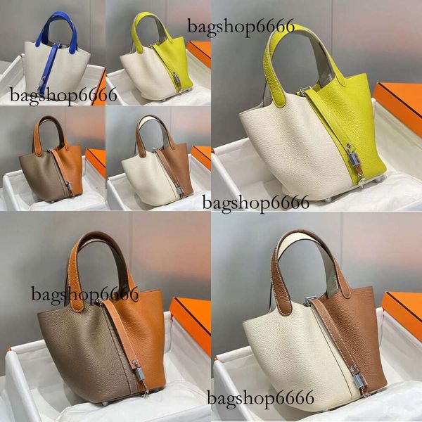 Moda Mulheres Picotin Tote Bag S Designers Bolsas Bolsas Bolsas de Casca de Casca Genuína Compra de Bolsas Crossbody Feminino com Lock Sweet Gift Box Hopping