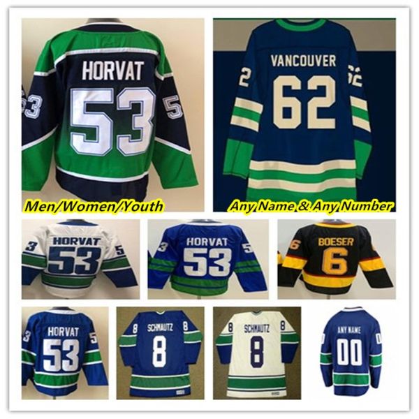 J T Miller Vancouver Hockey Maglie Elias Pettersson Quinn Hughes Andrei Kuzmenko Bo Horvat Brock Boeser Tanner Pearson Thatcher Demko 2506