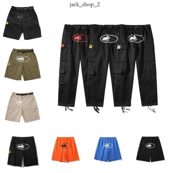 2023 Мужские брюки y2k cortezs Hip Hop Print Multi Pocket Chinps Hip Hop Punk Rock Wide nate Cortieze Trostrestuit Overs Lummer Sweathans Designer Cortezs Short 752