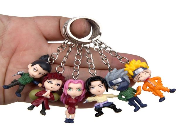 Keychain Uchiha Sasuke Kakashi Gaara Itachi Figura Figura Chave de Chave de Chave