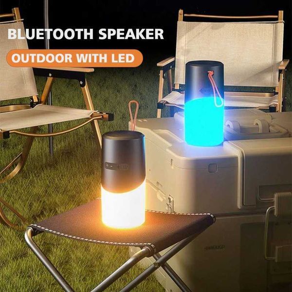 Altoparlanti portatili 2023 Nuovo altoparlante Bluetooth 5.3 con luci a LED colorate RGB TWS Wireless Waterproof Altoparlanti per esterni per esterni Small Audio J240505