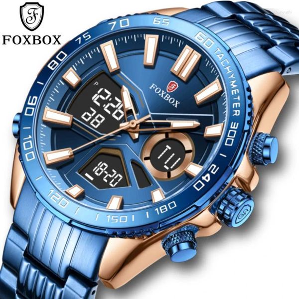 Armbanduhr Lige Brand Watches Männer Militär Mode Quarz luminöser doppeltes Display wasserdichte männliche digitale Wecker Uhr Relogio Relogio