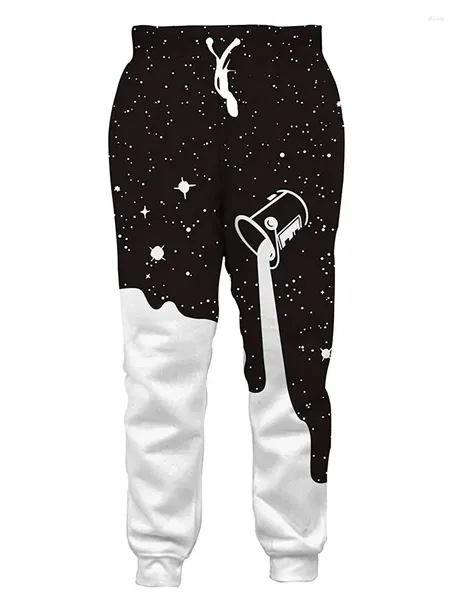 Calça masculina UNISSISEX Milk Sky 3D Prind Caso causal Moda Mulheres Hip Hop Plus Size S-7XL Trouser Jogger