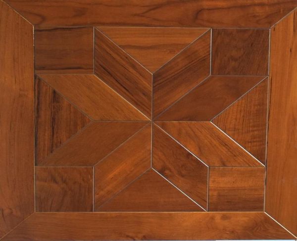 Birmânia Teak Hardwood Piso de madeira engenharia Madeira de madeira Medallion Medallion Placa de parede papel de parede Art Home Interior DECO7101162