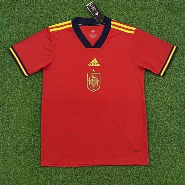 Maglie da calcio a casa 2022 Coppa del Mondo Spagna Away Jersey Custom No. 15 Ramos Children's Set National Team