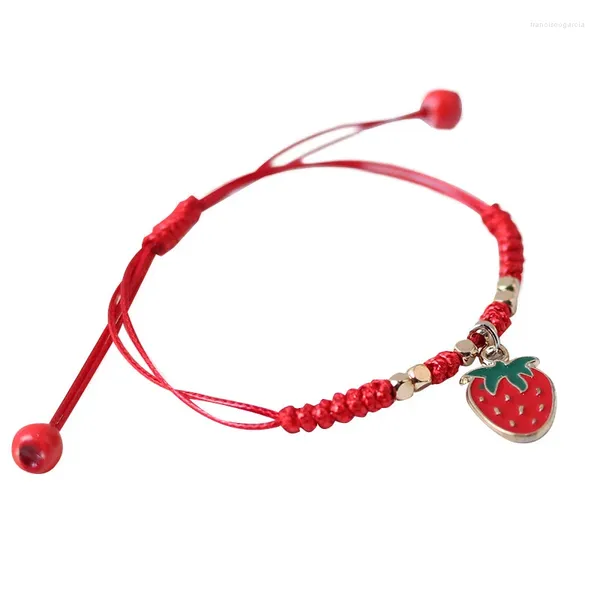 BANGLE 1PCS PENDANTE DI CHARRY STRAGHERE LUCCHTE RED ROPE BRACCHETTO A BRACOLO DI FRUTTO ACCESSORO DI FRUTTO DELLA PARTITA DI BAGNI DI GIORNAMENTO