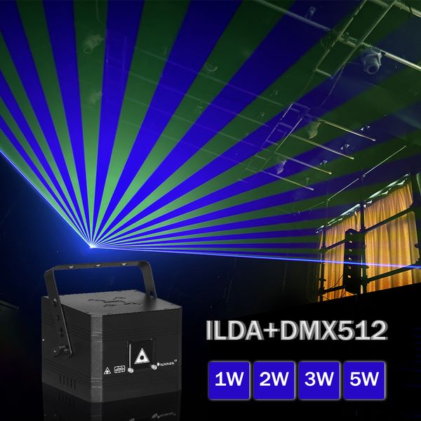 5000 MW DJ Lichter Strahl Effekt RGB Full Color 3D Animationsmuster 3000MW Scanner Stage Ilda Party Lichter für Disco KTV Christmas Club Geburtstagsbar