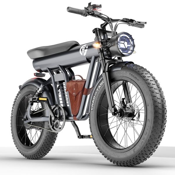 YYG Electric Bike 1200W 48V/20AH Çift Süspansiyon 4.0 Yağ Tire 32mph Yetişkin Ebike