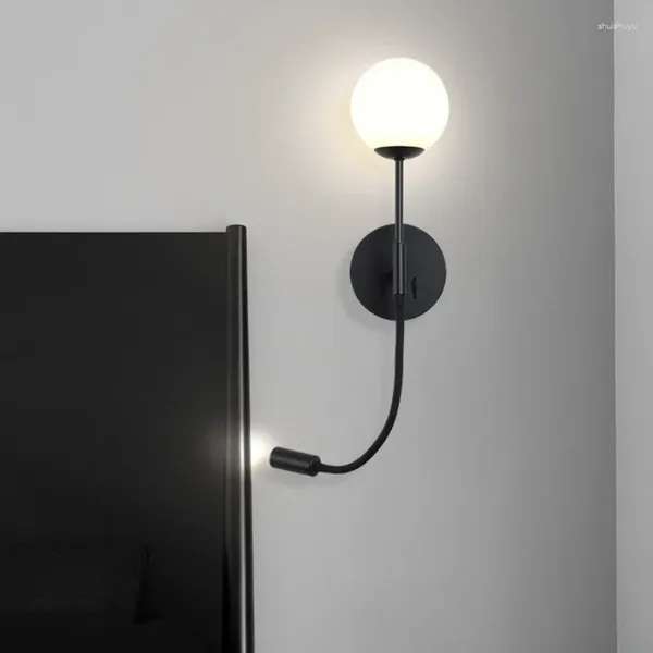 Wandlampe moderne Designer -LED -Silikonschlauchrohr für das Studium Schlafzimmer Hausdekoration Ins Badezimmerspiegel Verstellbarer Luminaria