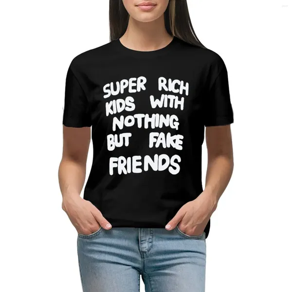 Kadın Polos Süper Zengin Kids T-Shirt Kısa Kollu Tişörtler Grafik Tees Tişörtlü Elbise Kadınlar