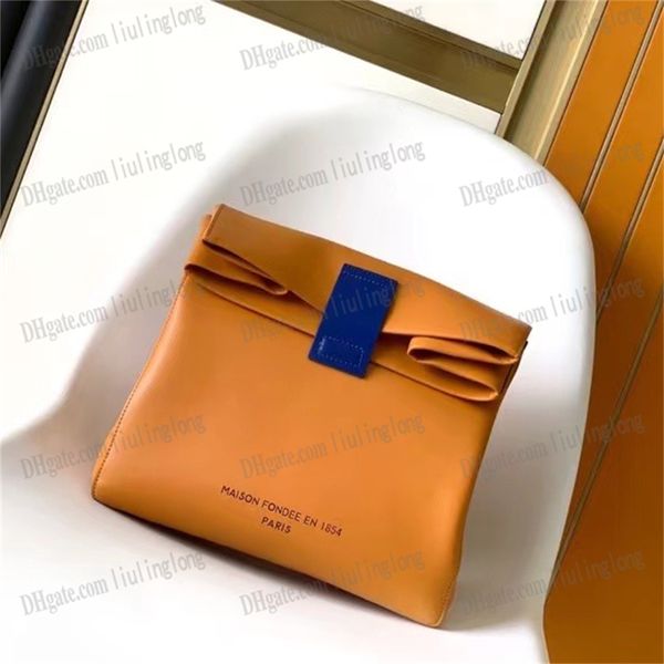 Top -Qualitäts -Sandwich -Designer -Einkaufstasche Luxus Frauen weiche Kuhleder gefärbte Einkaufstasche Männer Handtasche Clutch Totes Faltenmagnet öffnet und schließt Taschen Totes