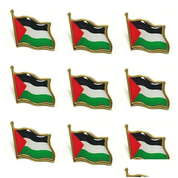 Party bevorzugt 50 PCS Palästine Flagge Pin Brosche Land Nationales Emblem Abzeichen Revers Pins Metallabzeichen Dekorationen Drop Lieferung Home Garde DHBMS