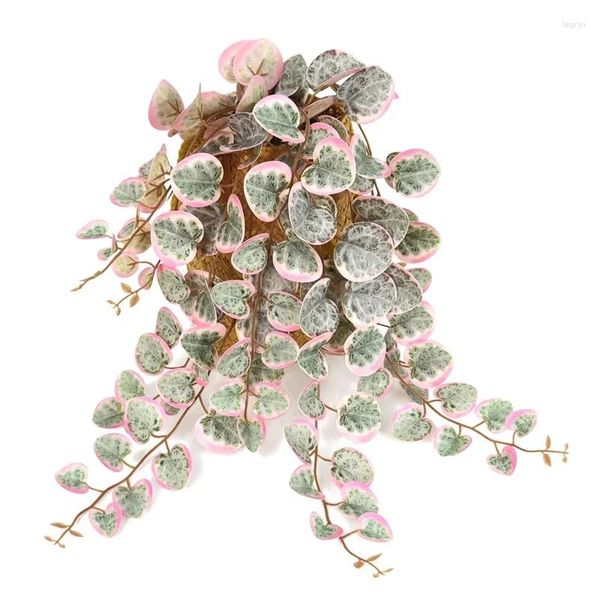 Fiori decorativi 47 cm Piante verdi artificiali viti viti 3D Foglie di eucalipto foglie Vine DECORAZIONE DEL SOGNALI DEL SIGNORAZIONE SIMULAZIONE SIMULAZIONE