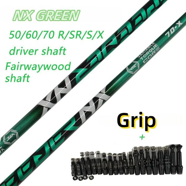 ALBERO DRIVER GOLF GREEN CLUB 506070 RSRXS Flex Grafite Gruppo manicotto e Shippi senza grip 240425