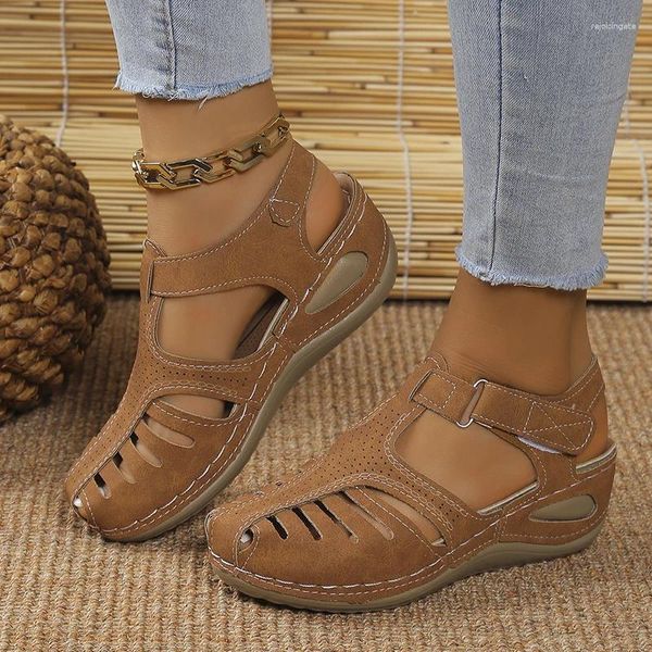 Vestido sapatos femininos sandálias bohemian verão para mulheres cunhas saltos Gladiator sandalias mujer elegante plataforma casual retro