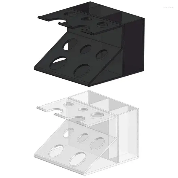 Caixas de armazenamento Organizador de rack de barbeador acrílico Stand para barbela de escova de dentes cosméticos multifuncionais