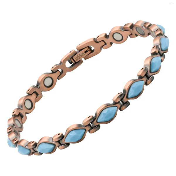 Braccialetti di fascino befoshinn braccialetto di gioielli magnetici alla moda per donne alla moda puro rame da 21 cm Accessori per feste per feste Bangle