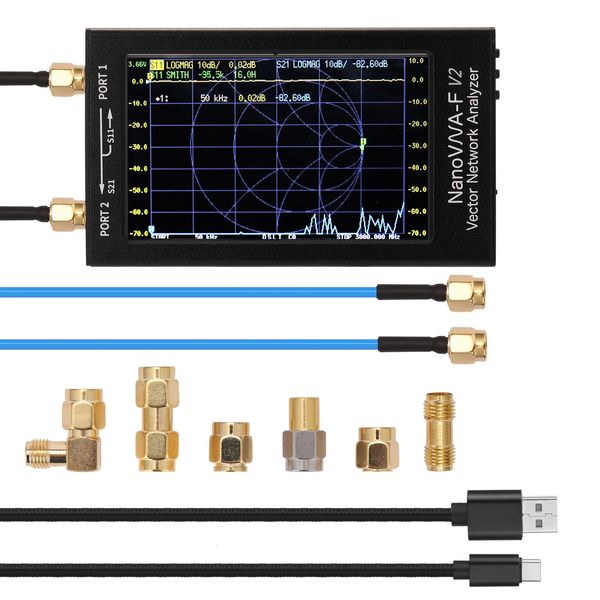 Nanovna-F v2 da 4,3 pollici IPS Visualizza vettore Analyzer di rete vettoriale S-A-A-2 Analisi antenna Wave Short HF VHF UHF 240429