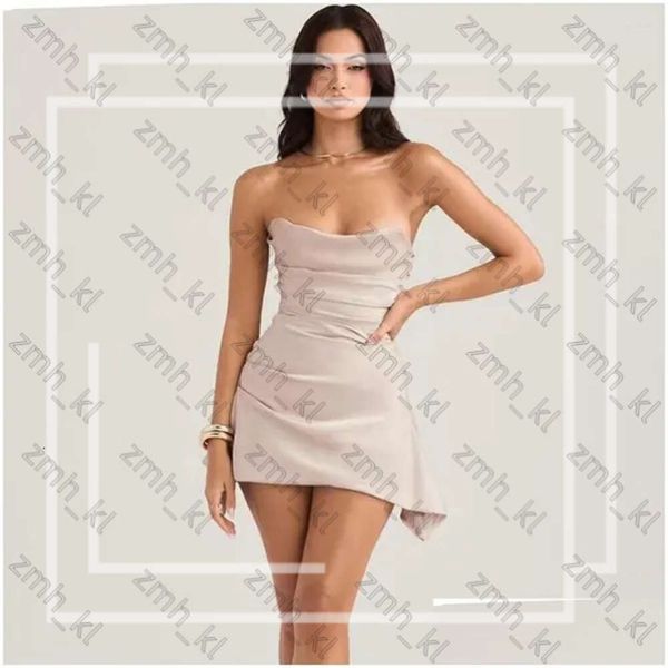 Designer Dress Basic Casual Satin Bodycon Mini Abito Donne di alta qualità Festa Casa senza spalline della CB Dress Sexy Celebrity Club Drop Delivery Delivery Womens 149