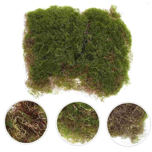 Flores decorativas simuladas Moss Block Fairy Gardens Simulação Artificial Fake Pad Micro paisagem interna