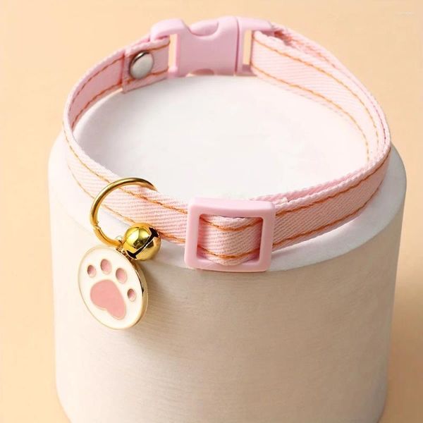 Colarinhos de cachorro colarinho fofo ajustável com sino e pingente para cães pequenos gatos de gatos elegantes acessórios, seu amigo peludo