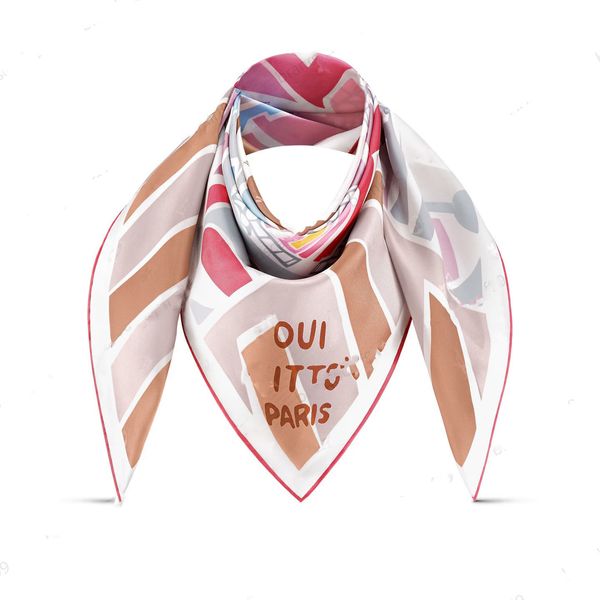 2024 Tasarımcı İpek Eşarp Kadınlar Erkekler En İyi Moda Lüks Eşarplar Kafa Bandı Yüzük Echarpe Luxe Yaz Square Eşarplar Marka V Monogram Çiçekler Paris Peyzaj Deseni