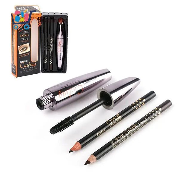 Manowset Brand Waterproof Mascara Volume Express 3D Trucco 3D con matita per matita Black Brown Eye Imposta TSLM2 240428