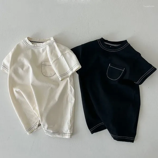 Set di abbigliamento 2024 tute estive per bambini Casual moda e pantaloncini tascabili per il bambino che strisciano