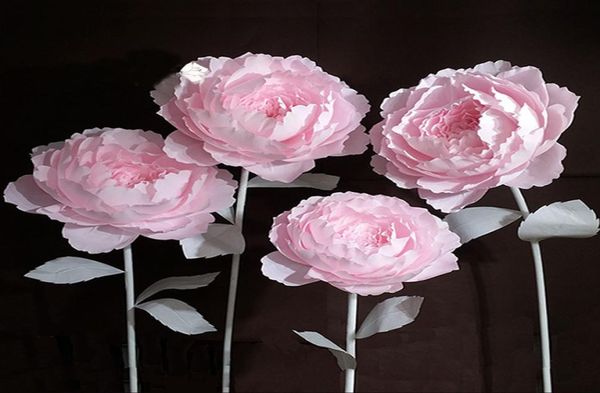 Riesenpapier Blumen Große Pfingstrose Kopfblätter DIY Home Wedding Party POGROGRAGIE HINGFAHR MADE MODEMODE BAYS Y015447771