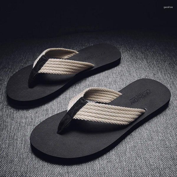 Sandálias estilo coreano Sapatos de praia personalizados Summer 2024 Flip-flops anti-deslizamento casual